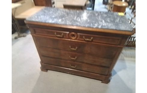 COMMODE 4T DESSUS MARBRE NOIR