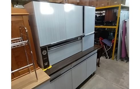 BUFFET 2 CORPS FORMICA BLANC TOURNIER