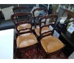 CHAISE PAILLEE LOT DE 4