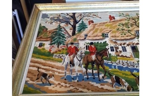 CADRE TAPISSERIE GM CHASSE A COUR