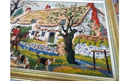 CADRE TAPISSERIE GM CHASSE A COUR