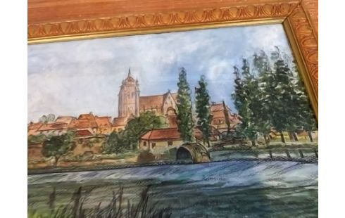 CADRE VILLAGE AVEC EGLISE
