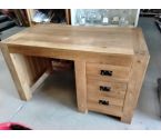 BUREAU CHÊNE MASSIF SATINÉ 3TRS