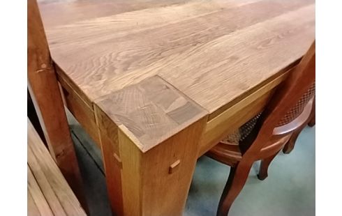 TABLE CHÊNE MASSIF SATINÉ 2ALLS ACRSV