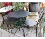 TABLE + 2 CHAISES IKEA LACKO NOIR