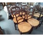 6 CHAISES PAILLEES