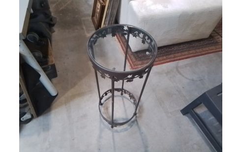 SELLETTE METAL PLATEAU VERRE