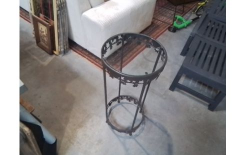 SELLETTE METAL PLATEAU VERRE