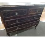 COMMODE 4 T STYLE LXV CHÊNE FONCÉ