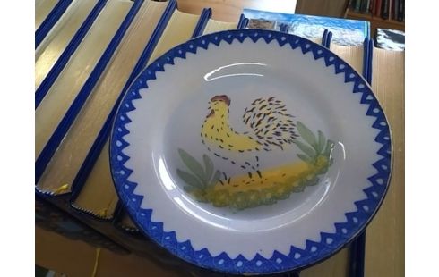 ASSIETTE FAIENCE CHAROLLES MOTIF COQ