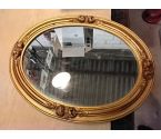 MIROIR DORE OVALE