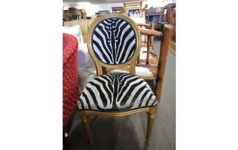 CHAISE MEDAILLON ZEBRE