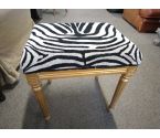TABOURET STYLE LOUIS XVI ZEBRE