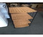 ETAGERE 4 niveaux rotin et fer 1"manque