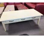 TABLE BASSE BEIGE 3 TIROIRS