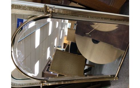 MIROIR DORE OVALE BISEAUTE GM