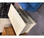 MEUBLE TV PEINT BEIGE 2 TIROIRS