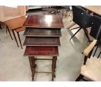 SERIE DE 4 TABLES GIGOGNES MARQUETERIE