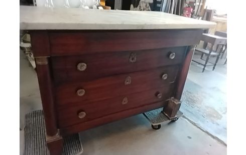 COMMODE EMPIRE ACAJOU