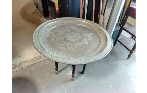 TABLE BASSE PLATEAU CUIVRE GM MAROC