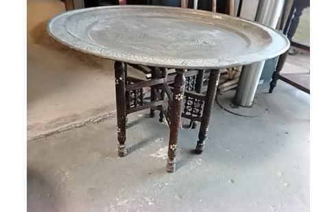 TABLE BASSE PLATEAU CUIVRE GM MAROC