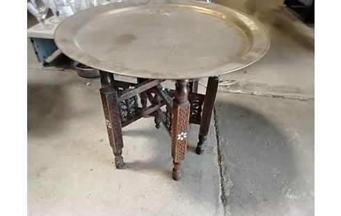 TABLE BASSE PLATEAU CUIVRE PM MAROC