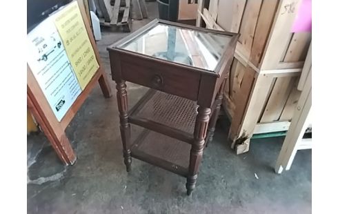GUERIDON CANNAGE MIROIR DESSUS