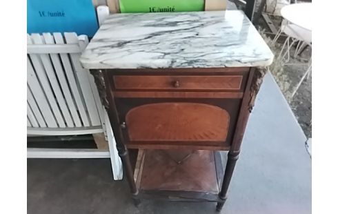 CHEVET MARBRE MARQUETERIE