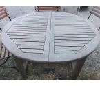 TABLE RONDE BOIS EXOTIQUE 1 ALLONGE