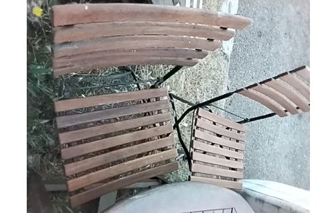 4 CHAISES PLIANTE JARDIN BOIS EXOTIQUE