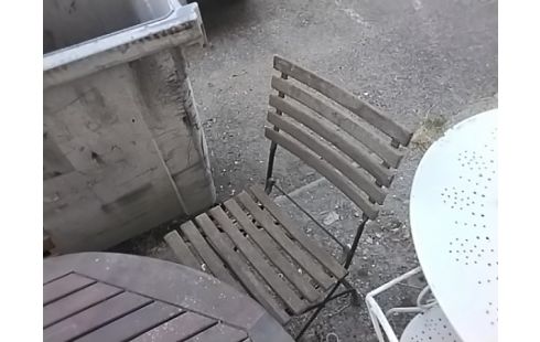 4 CHAISES PLIANTE JARDIN BOIS EXOTIQUE
