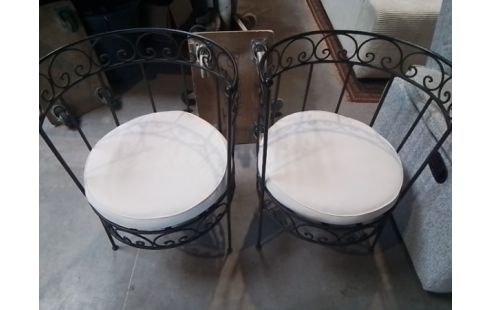 CHAISE DE JARDIN MÉTAL NOIR
