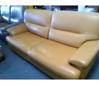CANAPE 2P MARRON CLAIR CUIR