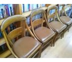 LOT DE 4 CHAISES BOIS ASSIRE MARRON