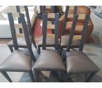 LOT DE 6 CHAISES GRISES