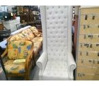 FAUTEUIL CUIR BLANC STRASS KARE