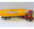 CAMION TONKA ROUGE ET JAUNE AVEC CITERNE (ABIME)