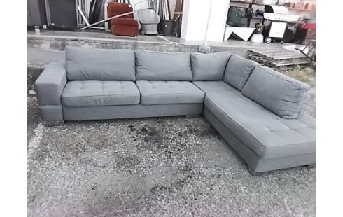 SALON D'ANGLE TISSU MOUCHETÉ CONTEMPORAIN