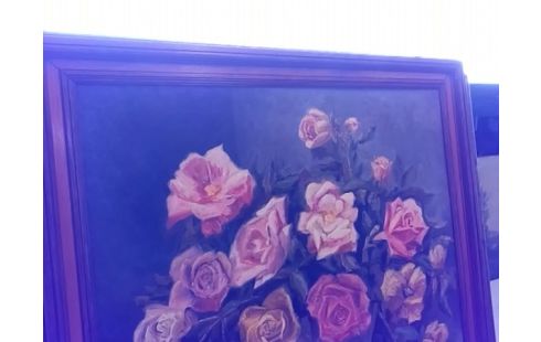 CADRE BOUQUET DE ROSES