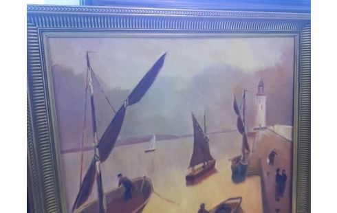 CADRE BATEAUX AVEC PHARE