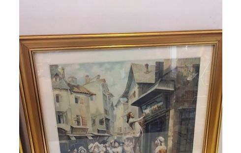 CADRE REPRODUCTION ALONZO PEREZ LE PEINTRE D'ENSEIGNES