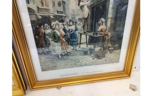 CADRE REPRODUCTION ALONZO PEREZ LE PEINTRE D'ENSEIGNES
