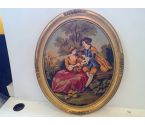 CADRE MEDAILLON TAPISSERIE