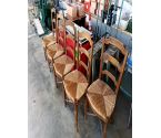 CHAISES BOIS ET PAILLE LE LOT DE 5