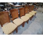 6 CHAISES MERISIER ASSISE BEIGE DOSSIER TRESSE