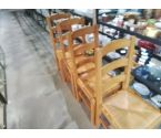 4 CHAISES EN CHENE ASSISE PAILLEE