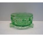 SCHAAL ART DECO GROEN GLAS