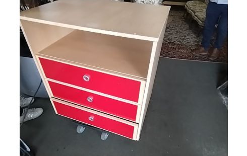 COMMODE TIROIRS ROUGES