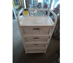 COMMODE OSIER BLANCHE