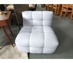 FAUTEUIL TISSU GRIS BOUCLE